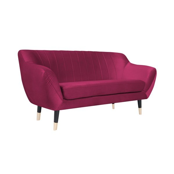 Roza kavč s črnimi nogami Mazzini Sofas Benito, 158 cm-image-2