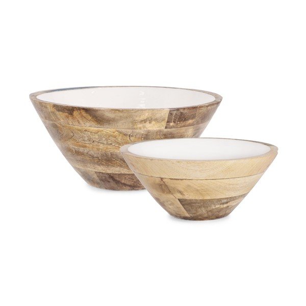 Bele lesene sklede v kompletu 2 ks ø 30,5 cm Knossos – Yes Everyday