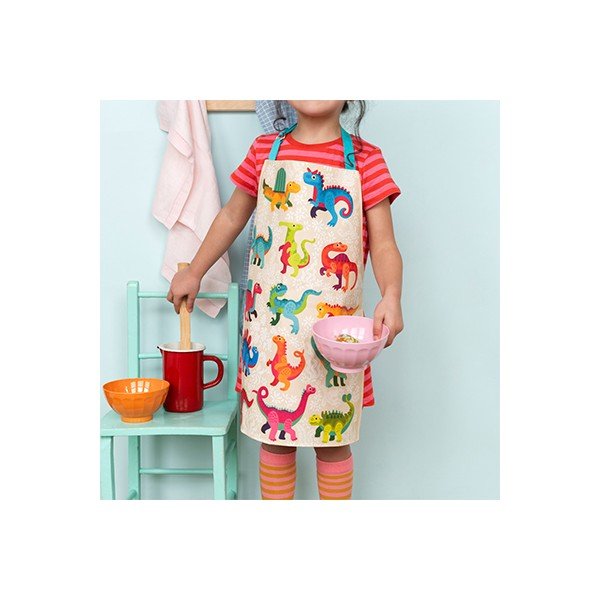 Bombažen otroški predpasnik Baby Dinos – Rex London-image-1