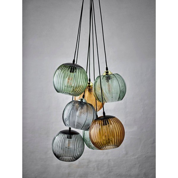 Zelena steklena LED viseča svetilka ø 23 cm Sybia – Bloomingville-image-2