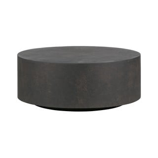 Temno rjava mizica iz glinenih vlaken WOOOD Dean, Ø 80 cm