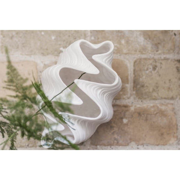 Bela vaza iz poliresina (višina 22 cm) Shell – Mette Ditmer Denmark-image-2