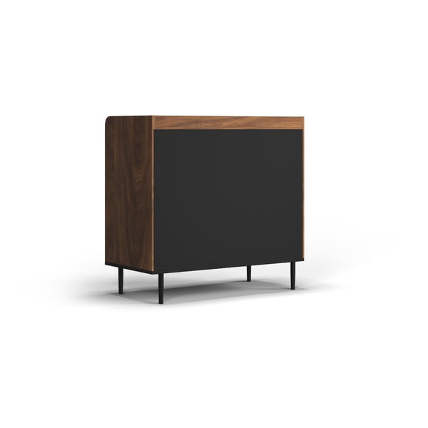 Nizka komoda iz orehovega dekorja 90x90 cm Ely - Cosmopolitan Design-image-3