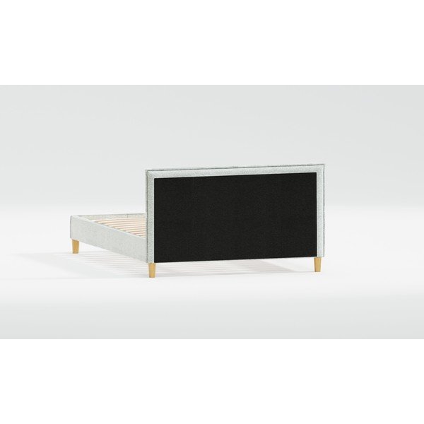 Bež oblazinjena zakonska postelja z letvenim dnom 200x200 cm Tina – Ropez-image-2