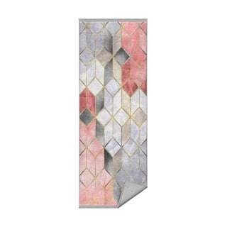 Rožnata/siva pralna preproga 80x200 cm – Mila Home