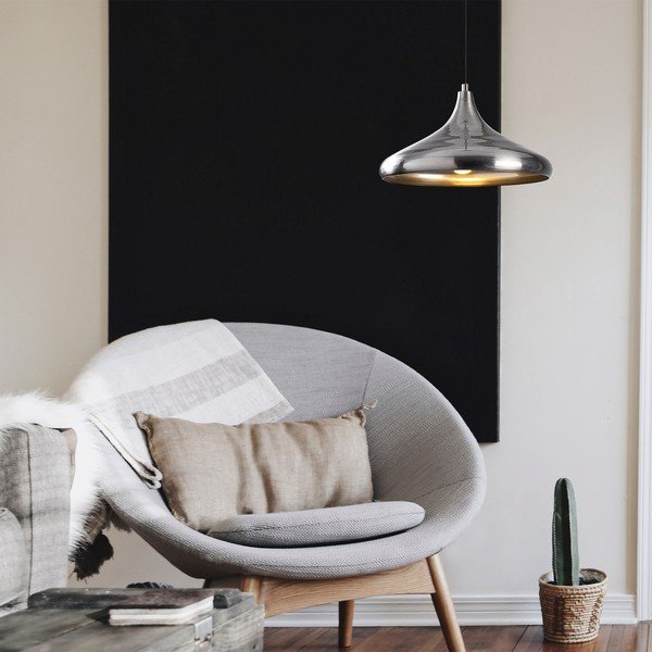 Viseča svetilka v srebrni barvi s kovinskim senčilom ø 35 cm Nile – Opviq lights-image-1