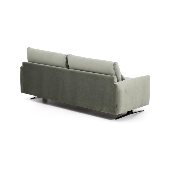 Zelena žametna sedežna garnitura 210 cm Veliro – Kave Home-image-4