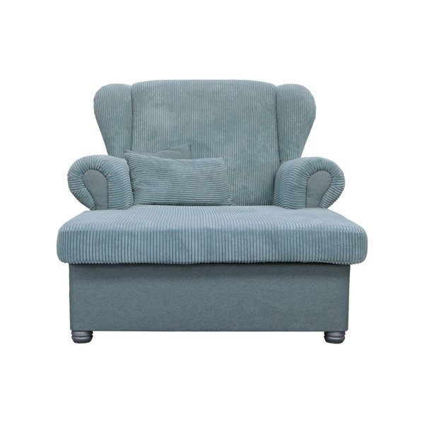 Prašno moder ležalnik iz rebrastega žameta Lord – Ropez-image-1