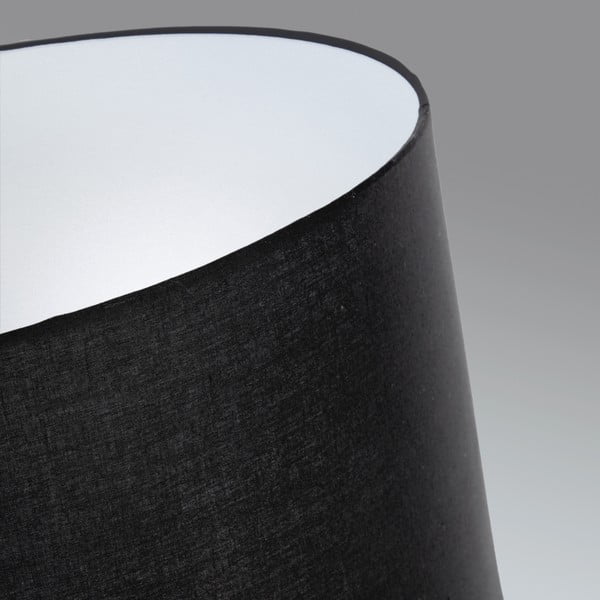 Črna talna svetilka s tekstilnim senčnikom (višina 157 cm) Ikia - Kave Home-image-1
