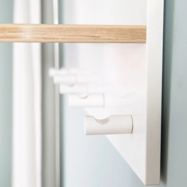 Bel stenski otroški obešalnik v hrastovem dekorju Ava – Roba-image-4