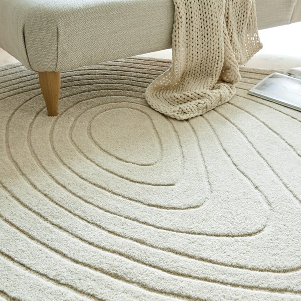 Bež volnena preproga 200x290 cm Puddle Wool – Flair Rugs-image-2