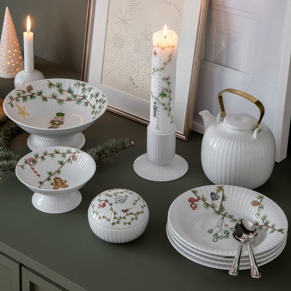 Bel jušni porcelanast krožnik z božičnim motivom ø 21 cm Hammershøi Christmas – Kähler Design-image-3