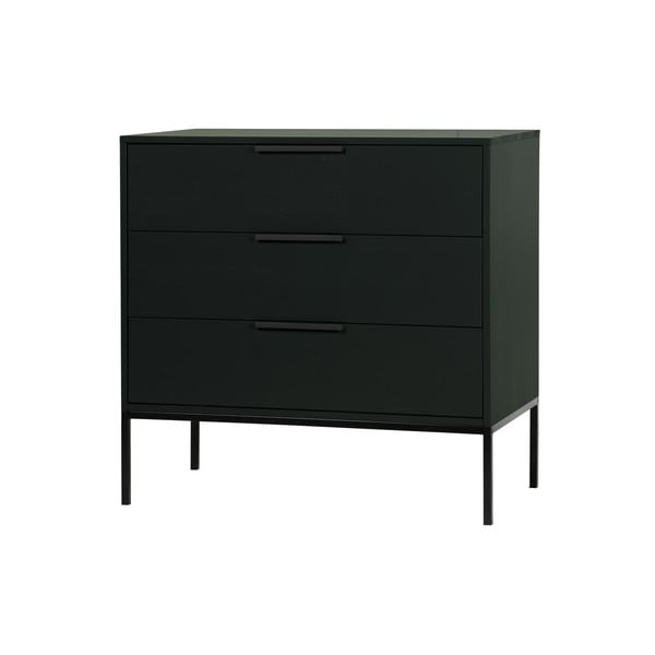 Črna komoda iz borovega lesa WOOOD Adam-image-1