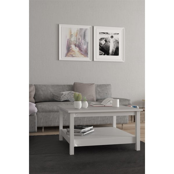 Bela kavna mizica 81x81 cm Madrid - Tvilum-image-1