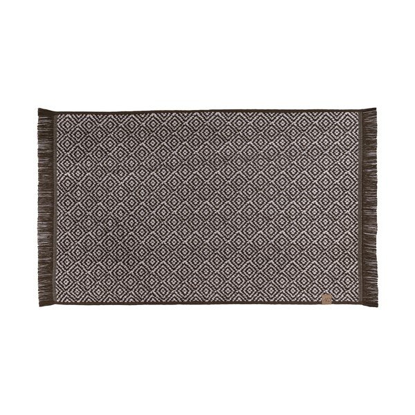 Temno rjava tekstilna kopalniška preproga 50x80 cm Morocco – Mette Ditmer Denmark