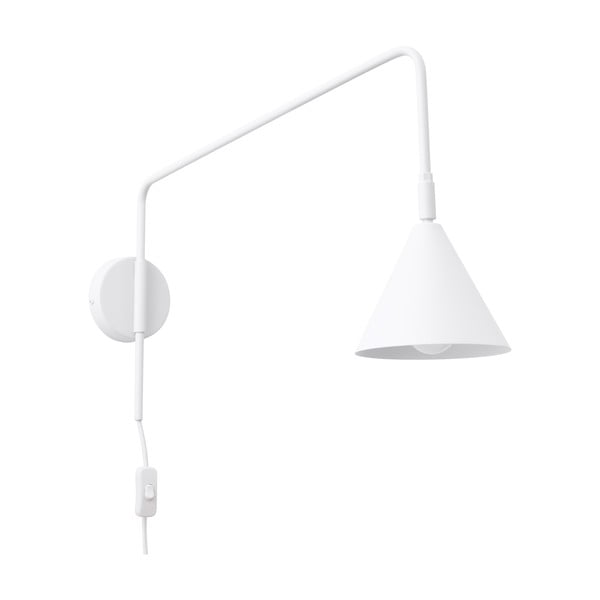 Bela stenska svetilka z vtikačem Zylo – Sollux