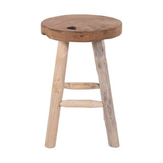 Stolček iz tikovine s 4 nogami House Nordic Badia, ø 30 cm