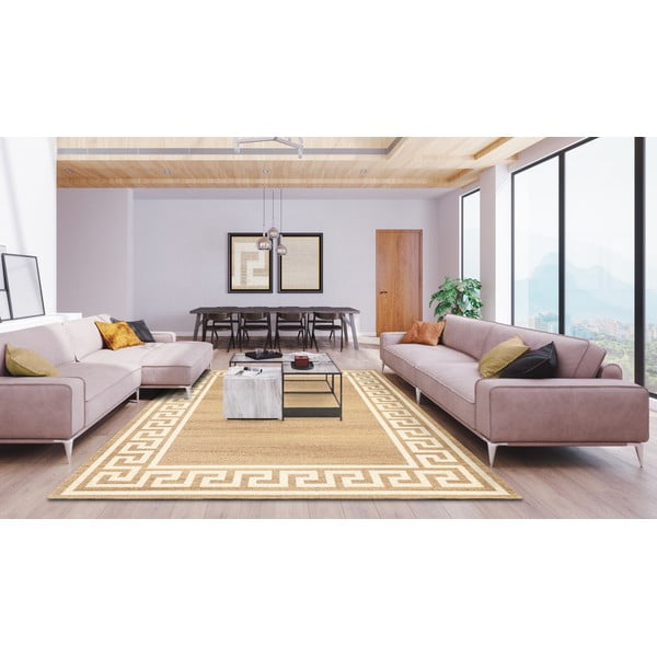 Svetlo rjava volnena preproga 133x180 cm Cesar – Agnella-image-1