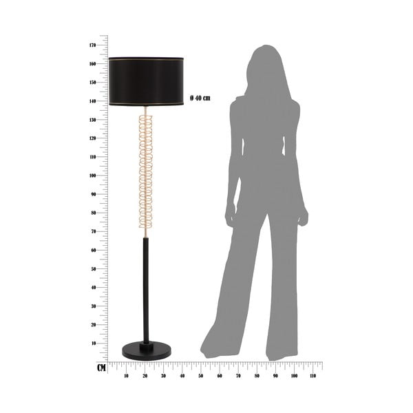 Črna stoječa svetilka Mauro Ferretti Twist-image-2