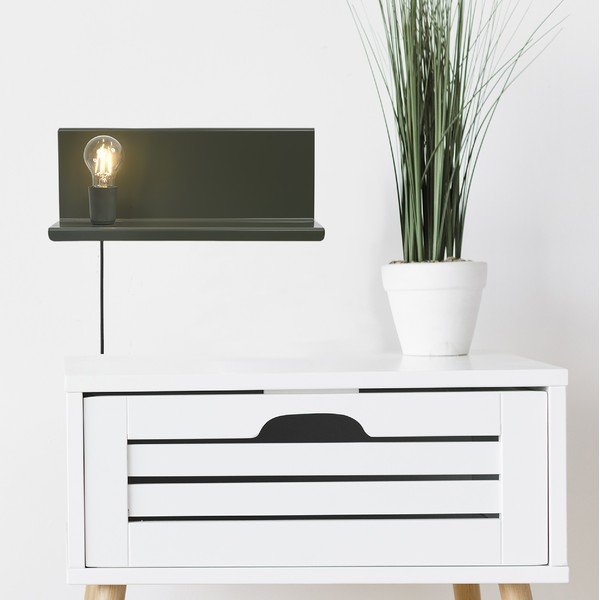 Zelena stenska svetilka s polico Homemania Decor Shelfie2-image-1