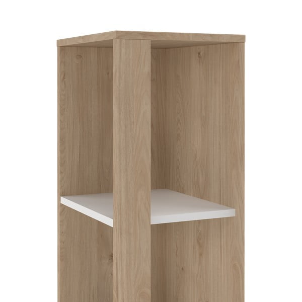 Bel/naraven regal v hrastovem dekorju 41x205 cm Sign – Tvilum-image-4