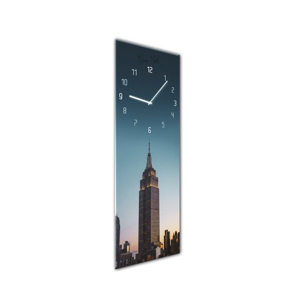 Stenska ura Styler Glassclock Manhattan, 20 x 60 cm