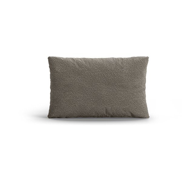 Siva okrasna blazina za sedežno garnituro iz tkanine bouclé Poppy – Micadoni 