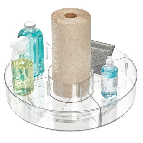 Okrogla prozorna škatla za shranjevanje iDesign The Home Edit, ⌀ 45,7 cm-image-2