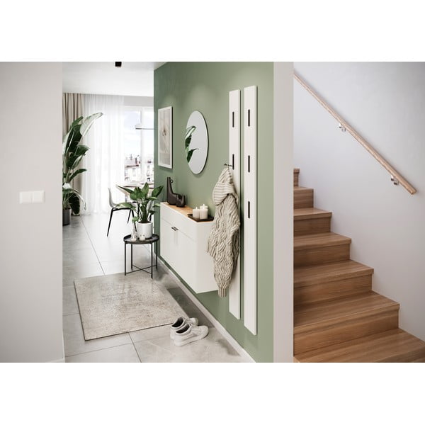 Bela omarica v hrastovem dekorju 110x57x22 cm Ameca – Germania-image-1