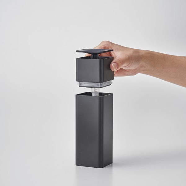 Dozirnik za detergent Yamazaki Tower, črne barve, 250 ml-image-3