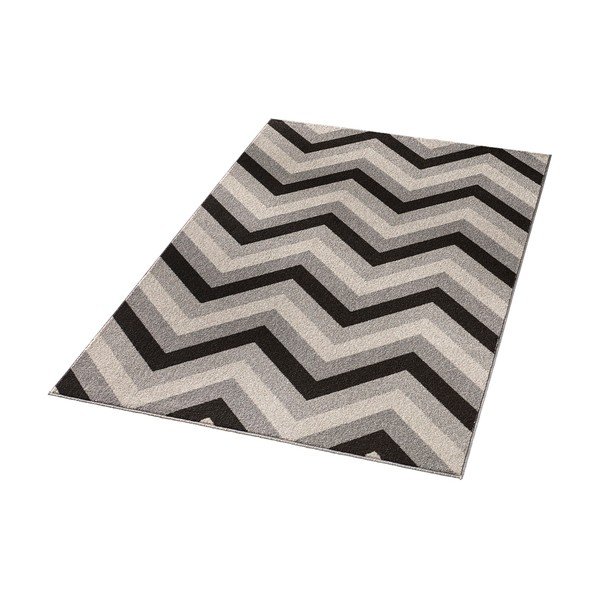 Črna preproga Chateau Chevron, 70x140 cm-image-2