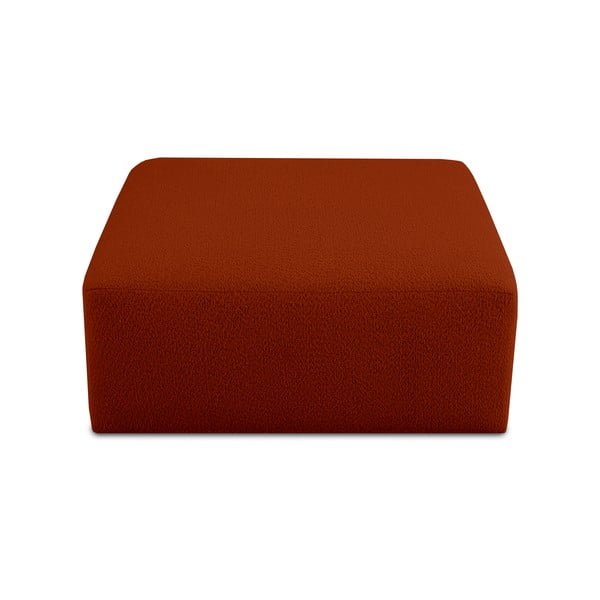 Opečnato oranžen modul za sedežno garnituro iz tkanine bouclé Roxy – Scandic-image-1