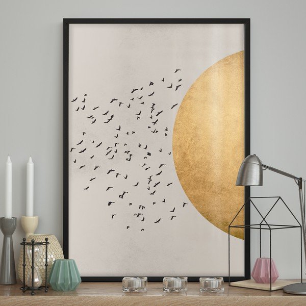 Stenski plakat v okvirju BIRDS/SILHOUTTE, 50 x 70 cm-image-1