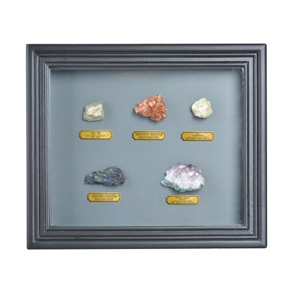 Zbirka mineralov v okvirju Esschert Design