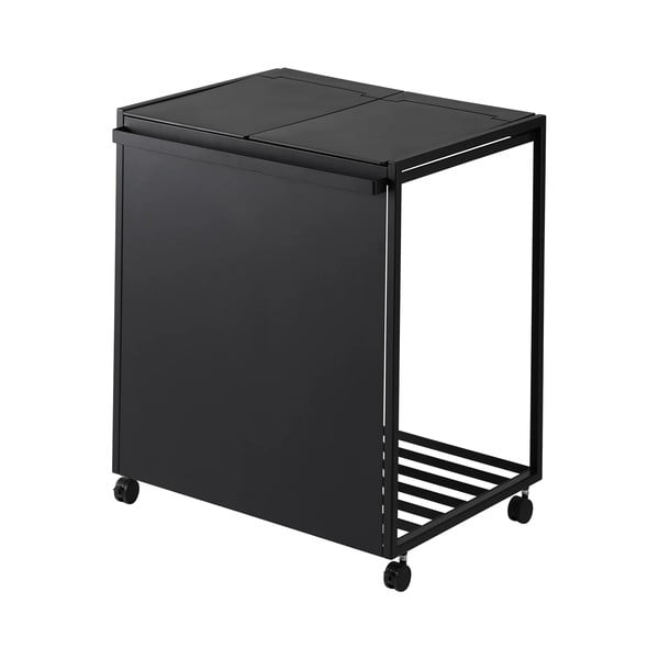 Črn kovinski koš za smeti za ločevanje odpadkov Tower – YAMAZAKI