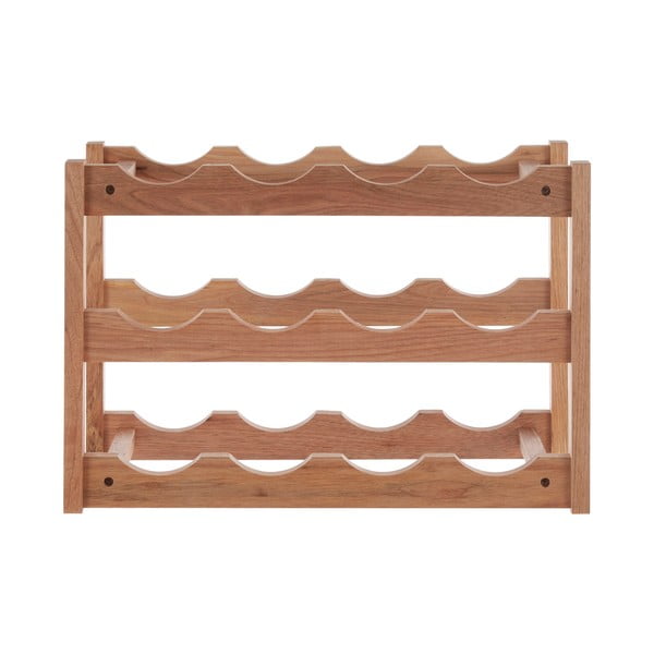 Držalo za vino iz masivnega oreha v naravni barvi za 12 steklenic Arla – Premier Housewares-image-1