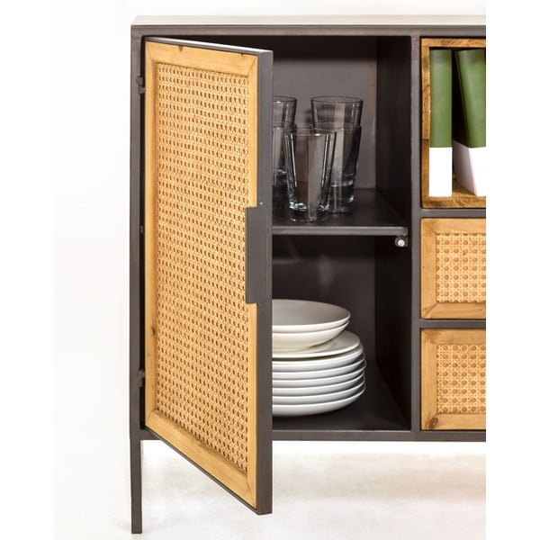 Črno-rjava komoda Kave Home Kyoko-image-1