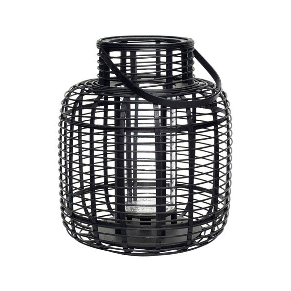 Komplet 2 črnih bambusovih lantern Hübsch Bamboo-image-3