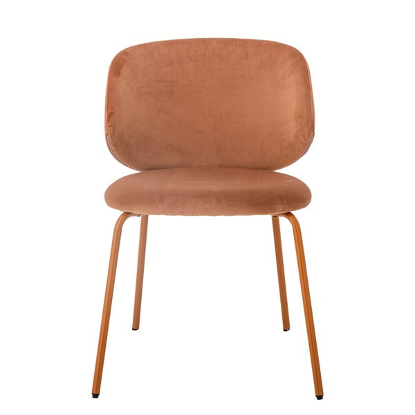 Oranžni žametni jedilni stoli v kompletu 2 ks Ponte – Bloomingville-image-2