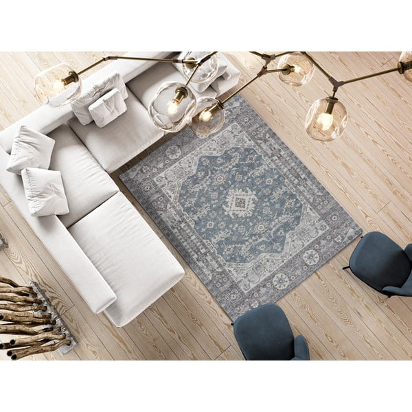 Modra preproga 120x170 cm Mandala - Universal-image-1
