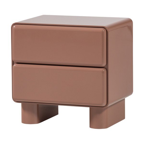 Rožnata nočna omarica v sijajnem dekorju Lustra – WOOOD-image-2