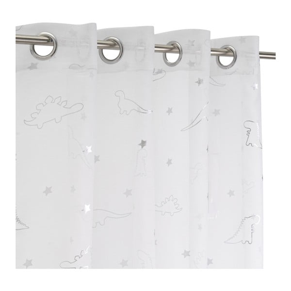 Srebrno-bela prosojna zavesa 140x260 cm Dinos – Casa Selección-image-2