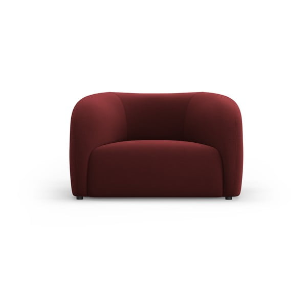 Bordo rdeč žameten fotelj Santi – Interieurs 86