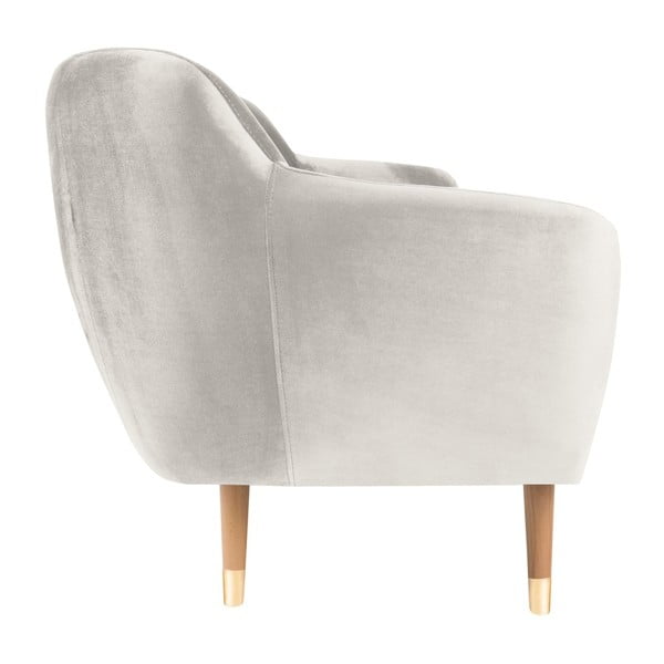 Bež žametna zofa Mazzini Sofas Benito, 158 cm-image-3