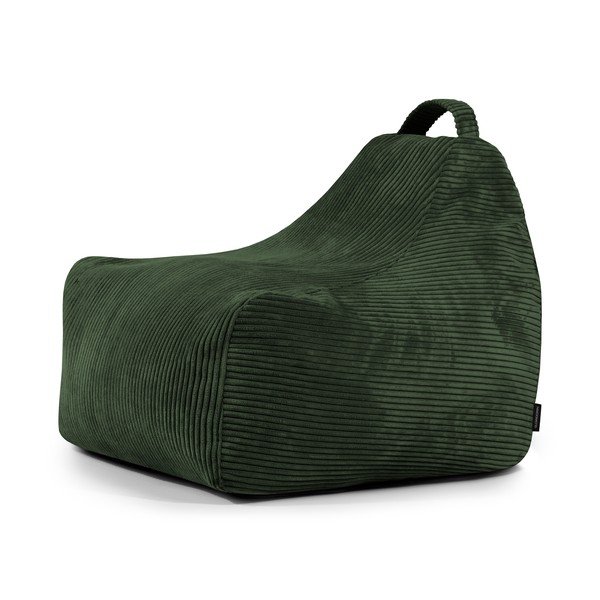 Zelena otroška vreča za sedenje iz rebrastega žameta Game Amuse – SLOWDOWN