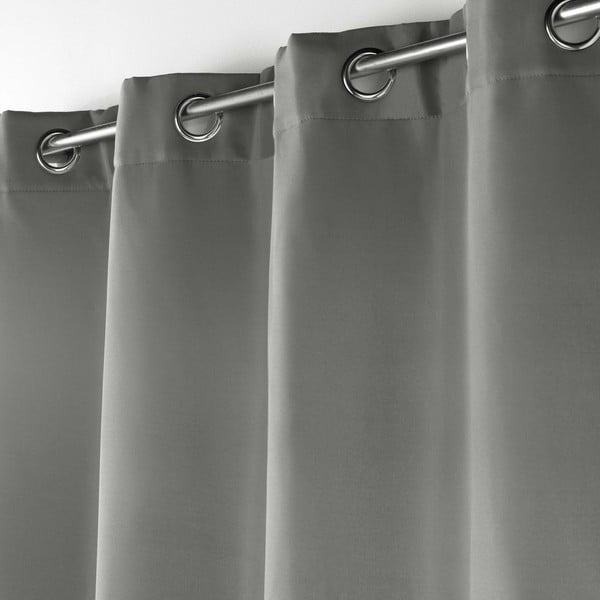 Siva izolacijska zavesa iz mikrovlaken 135x260 cm Micropolar – douceur d'intérieur-image-1