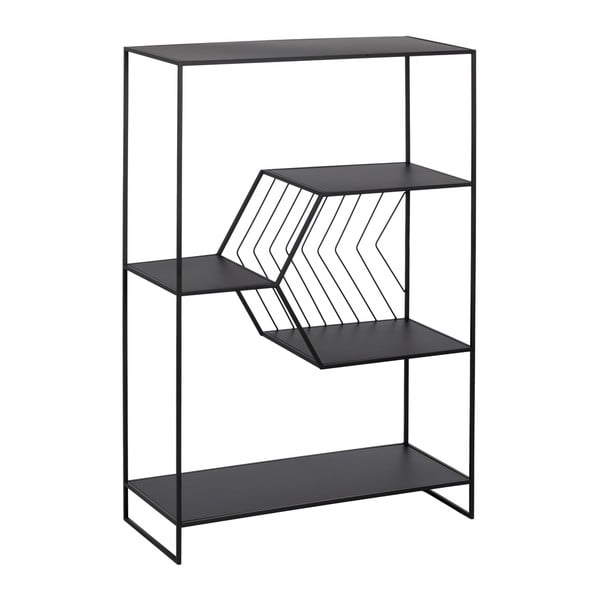 Črn kovinski regal 80x120 cm – Ixia