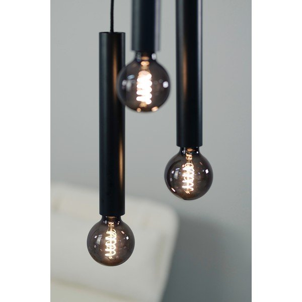 Črna viseča svetilka s kovinskim senčnikom 25x25 cm Sencillo - Markslöjd-image-2