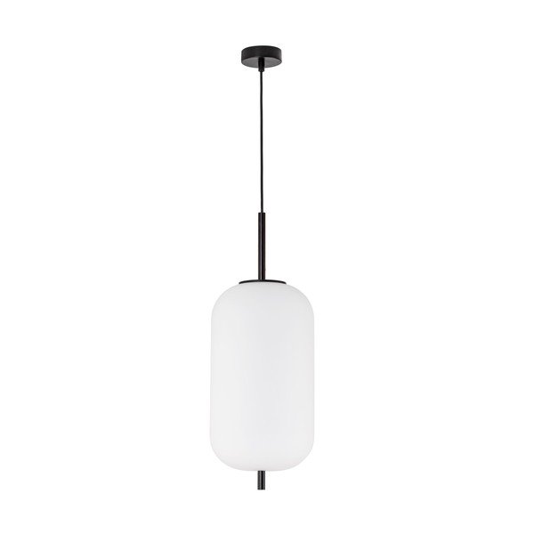 Bela/črna steklena viseča svetilka ø 22 cm Lato – Nova Luce