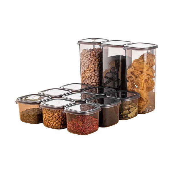 Posode za shranjevanje v kompletu 12 ks živil Fresco – Hermia